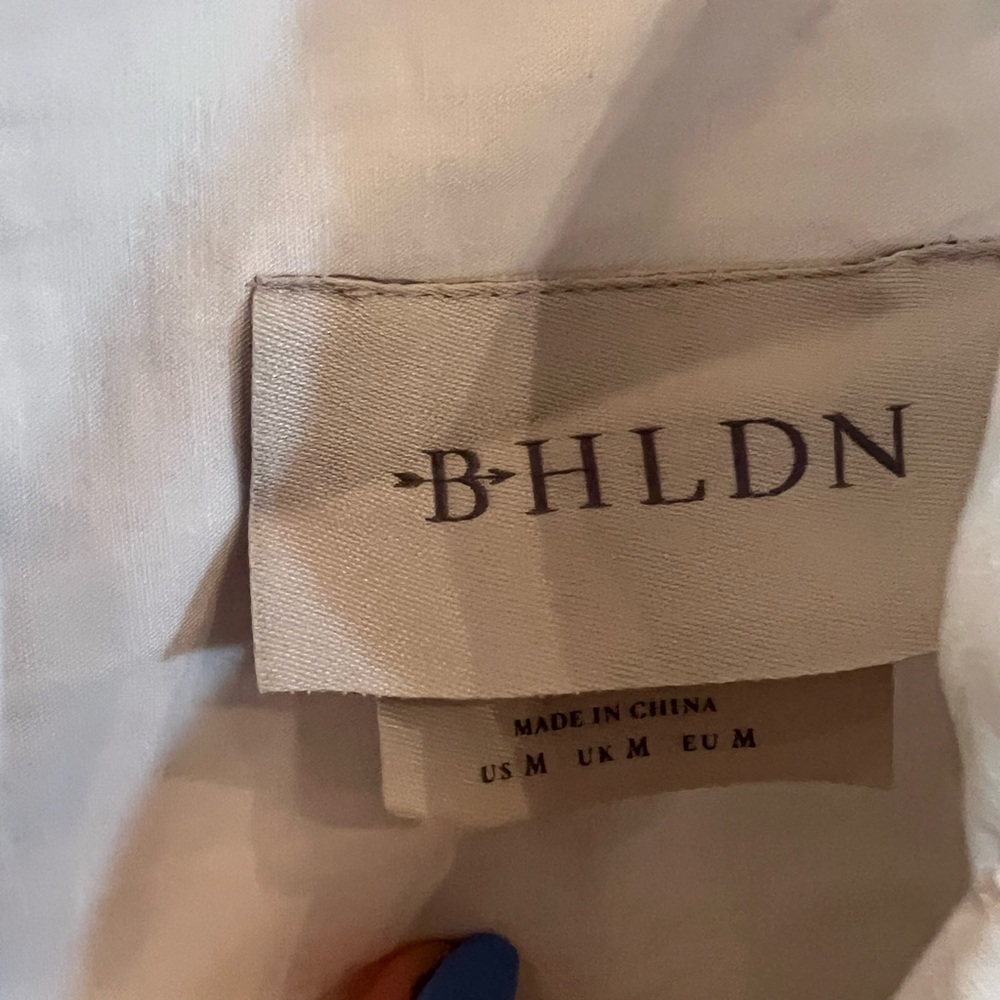 BHLDN M NWT White Strapless Dress with Scalloped Edges - Picture 6 of 6